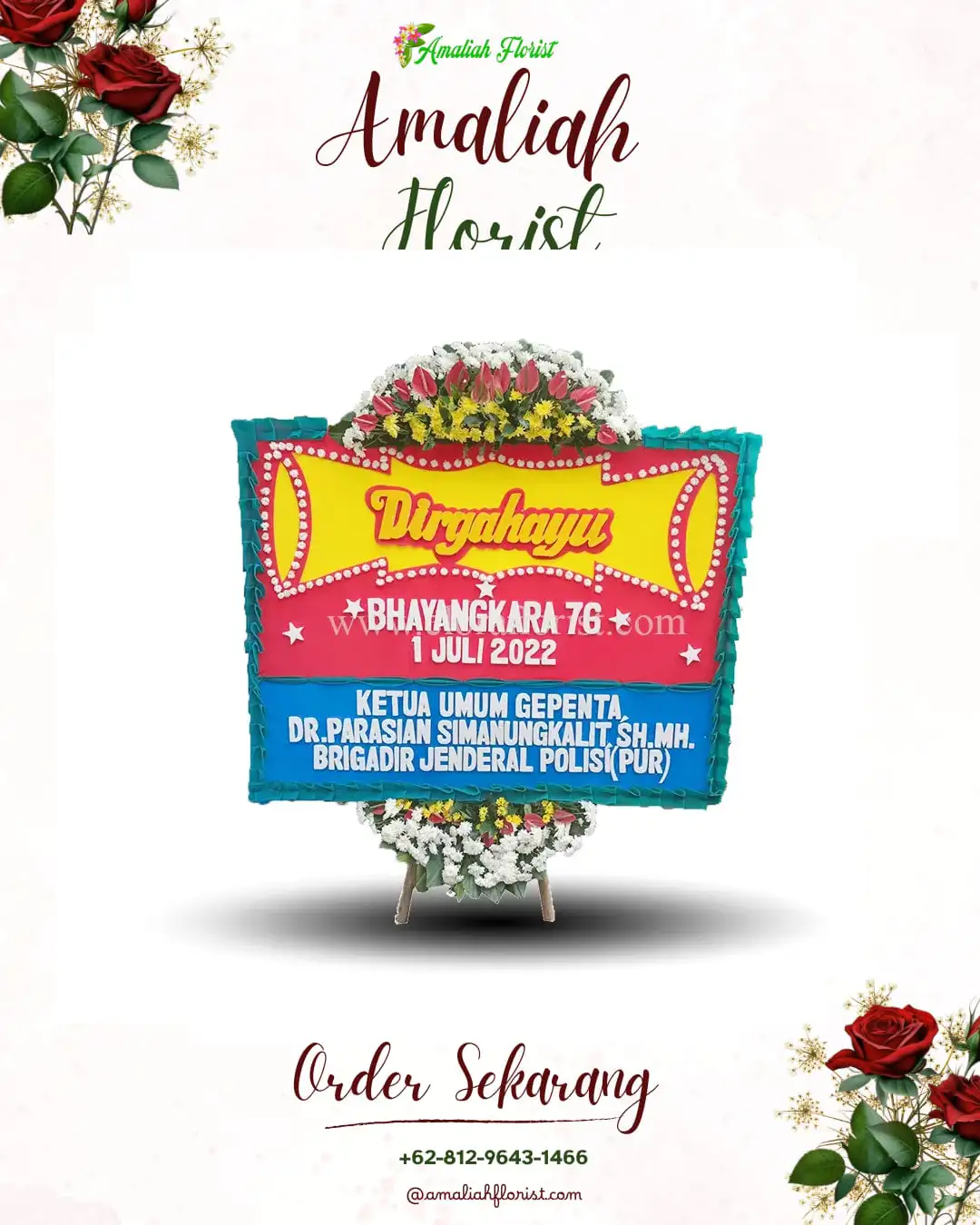 Papan Bunga HUT Ulang Tahun Jaya Baru